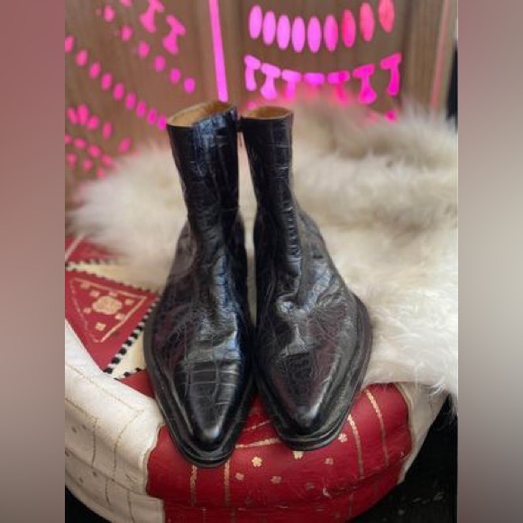 Men’s Black Croc Leather Dress Boot main image 6